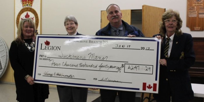 A donation from the Aldergrove Legion