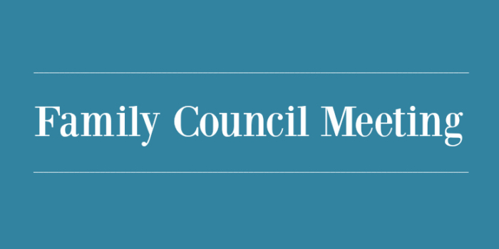 April 2019 Family Council Meeting